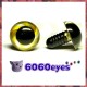 1 Pair Gold Swirly Hand Painted Safety Eyes Plastic eyes